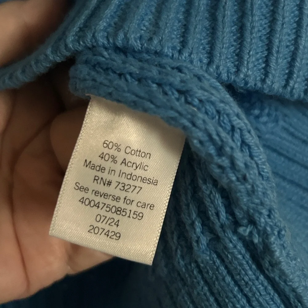 NWT Sonoma Vibrant Blue V-Neck Sweater Sz L - Picture 14 of 16